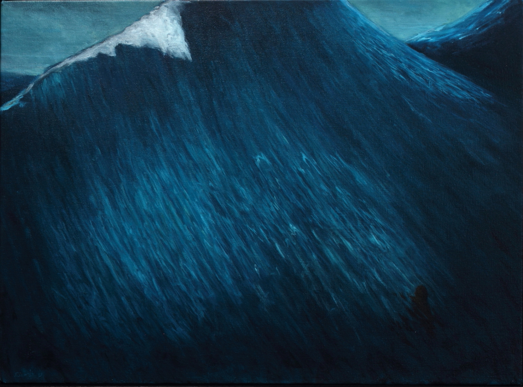 Ocean Figure-2024-71 x 97 cm-Oil on canvas