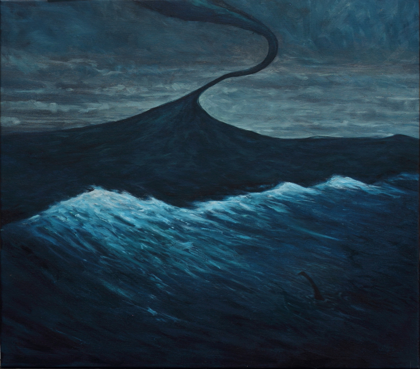 The Criptid Sea-2024-73 x 82cm-Oil on canvas