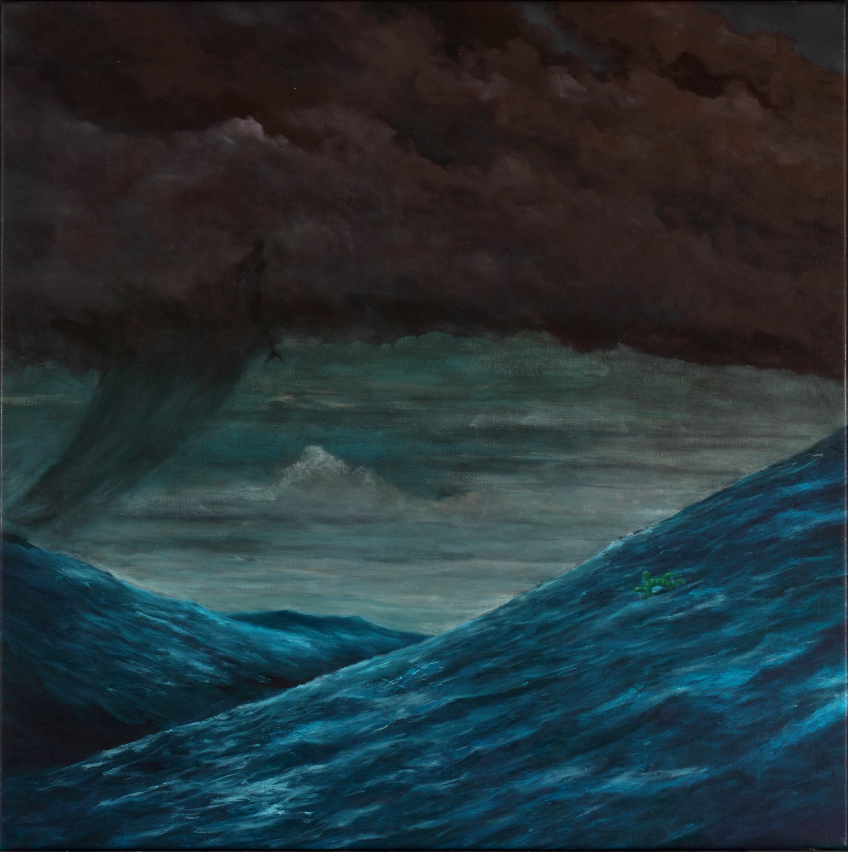 The Diamond Sea-2024-93.2×93.2 cm-Oil on canvas